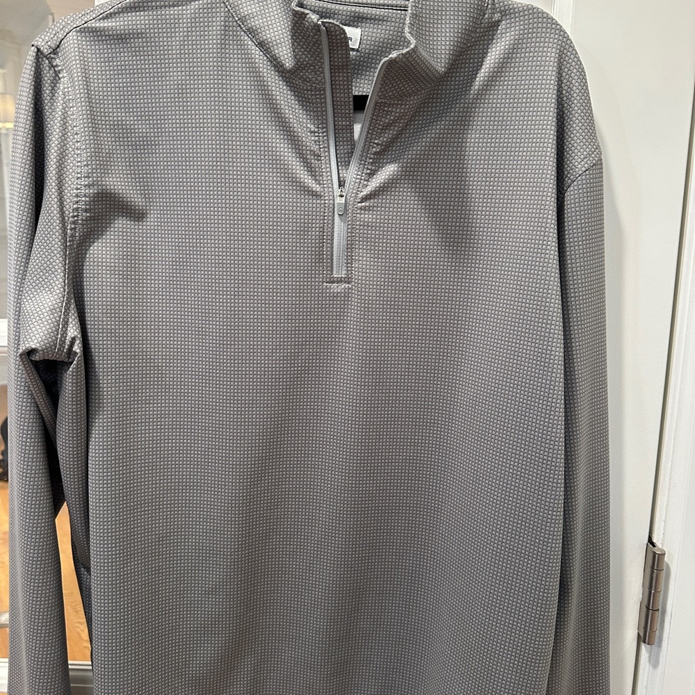 Peter Millar Textured Gray Polo